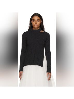 Jean Paul Gaultier Grey Destroyed Crewneck Sweater size M BNWT missing m…